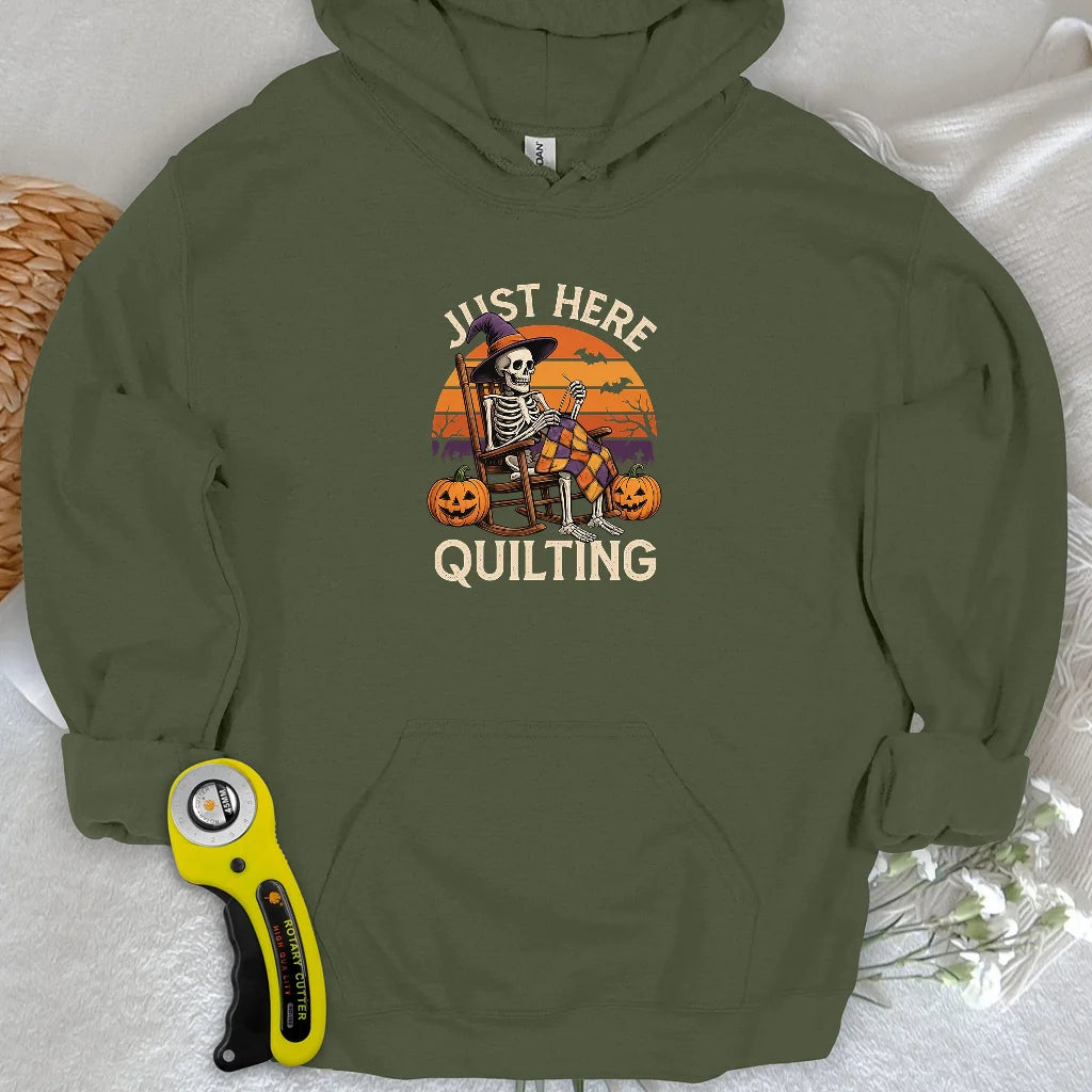 Sweat à capuche « Just Here Quilting »