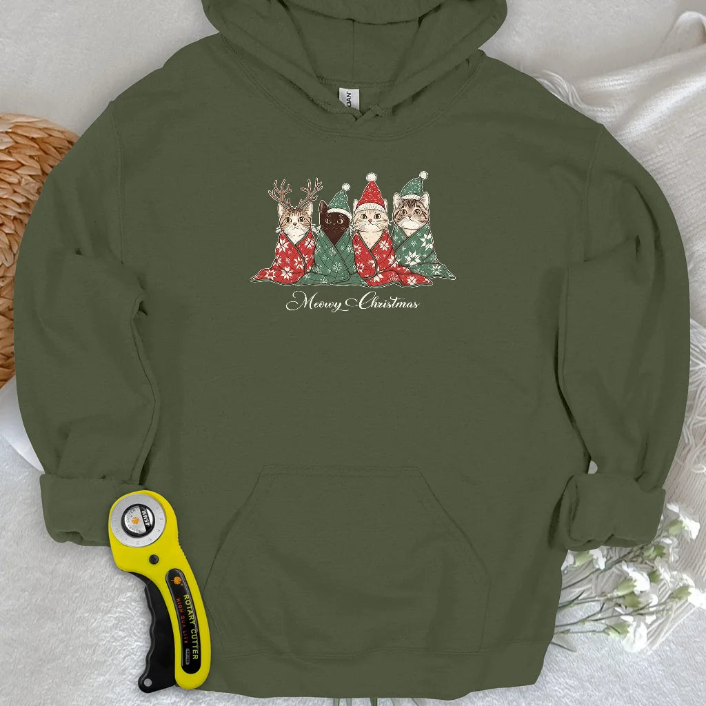 Meowy Christmas Hoodie