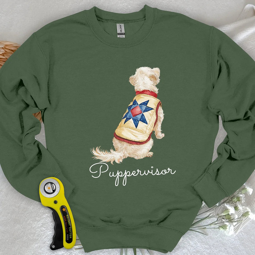 Sweat-shirt Étoile Chiot Matelassé