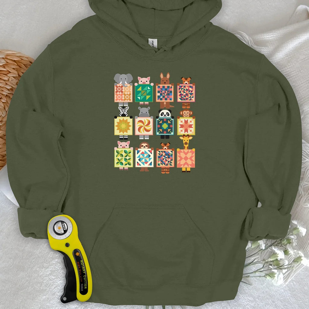 Woodland Patchwork Crew Hoodie