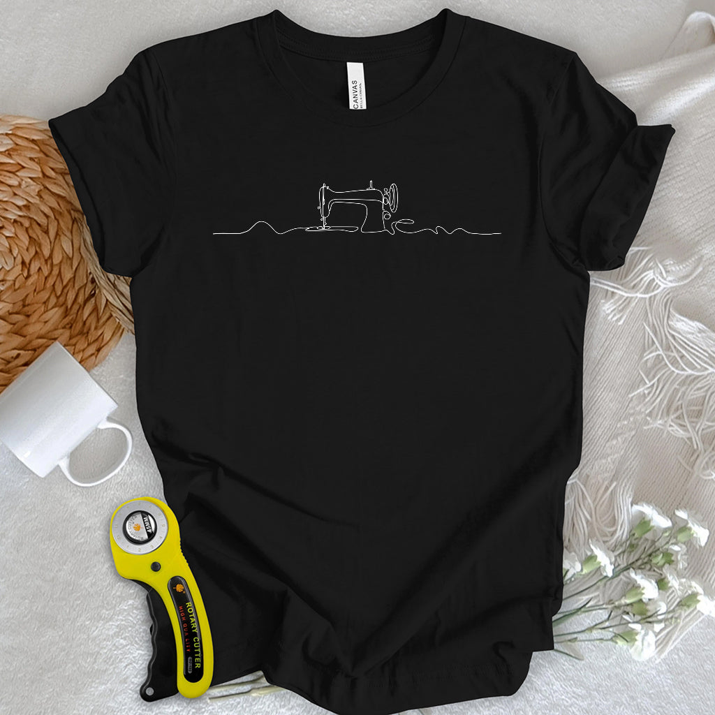 Minimalist sewing machine T-shirt