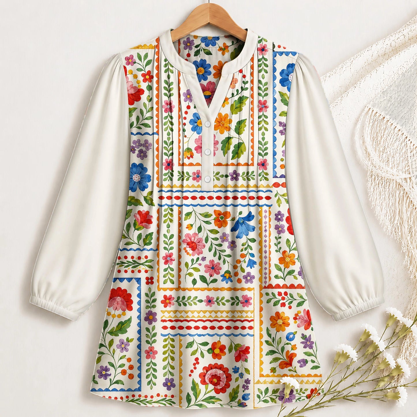 Folk Art in Bloom Blouse