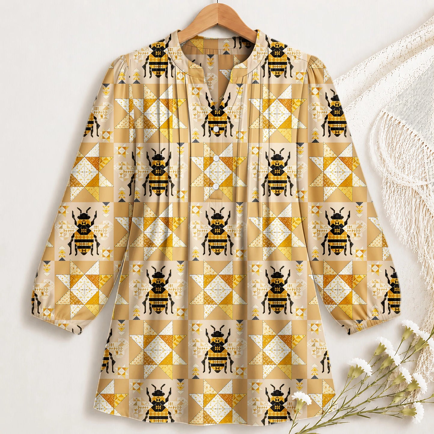 Honey Bee Quilt Blouse