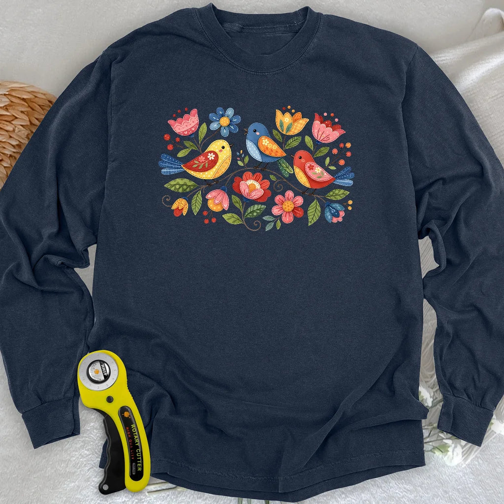 Appliqué Garden Long Sleeve T-shirt