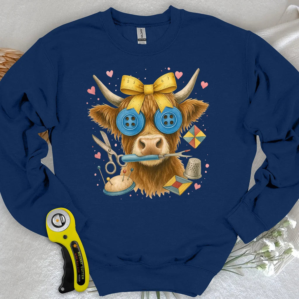 Sweat-shirt Vache Highland