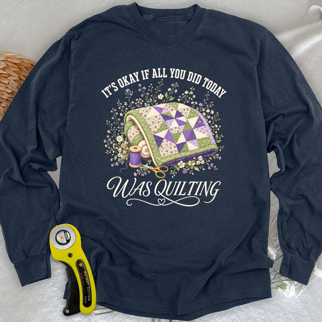 Quilt All Day Long Sleeve T-shirt