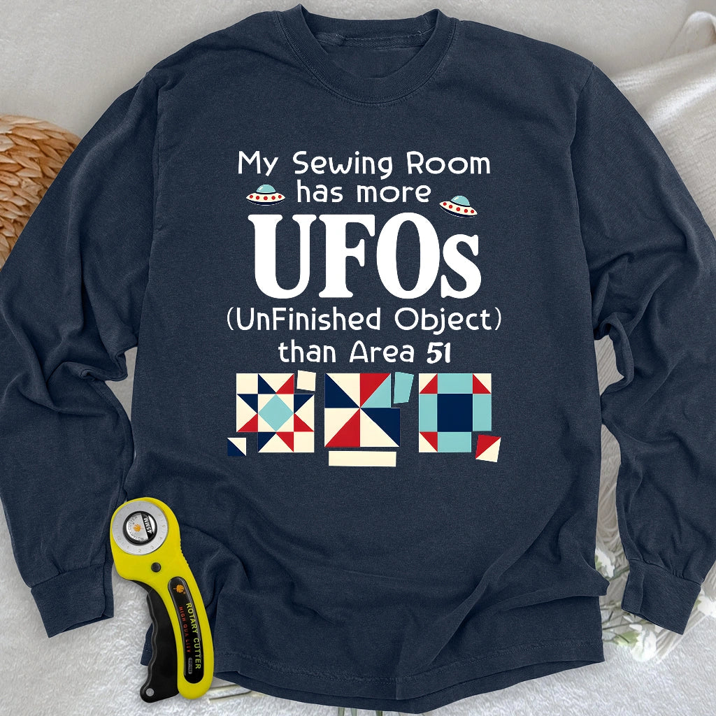 Sewing UFOs Long Sleeve T-shirt