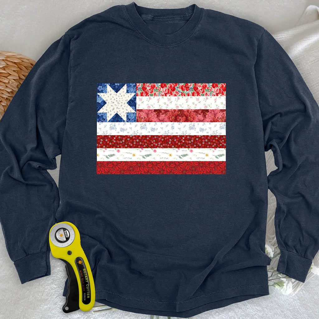 USA Star Flag Long Sleeve T-shirt