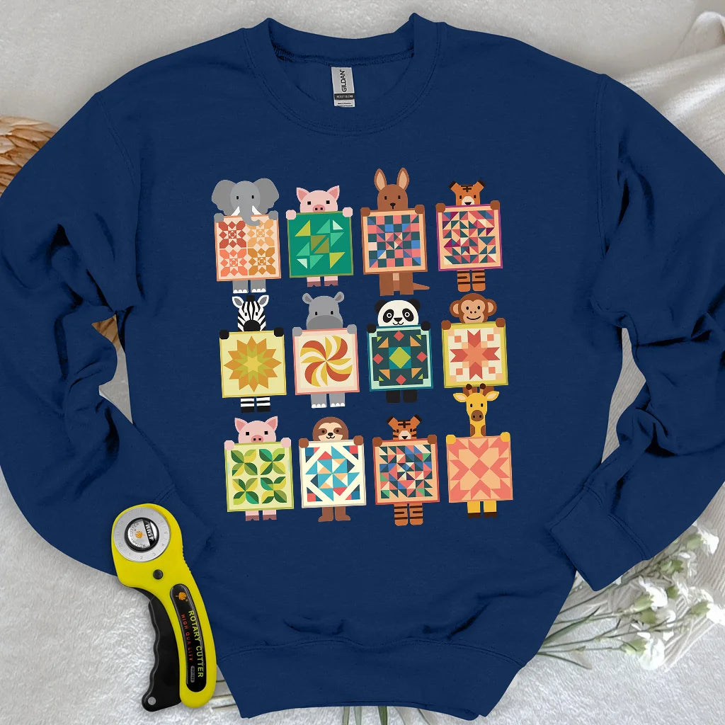 Woodland Patchwork Crew Sweatshirt