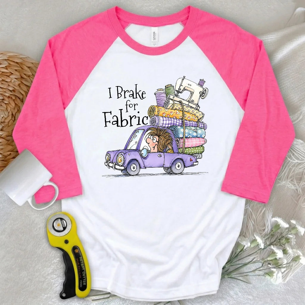 Brake for Fabric 3/4 Sleeve T-shirt