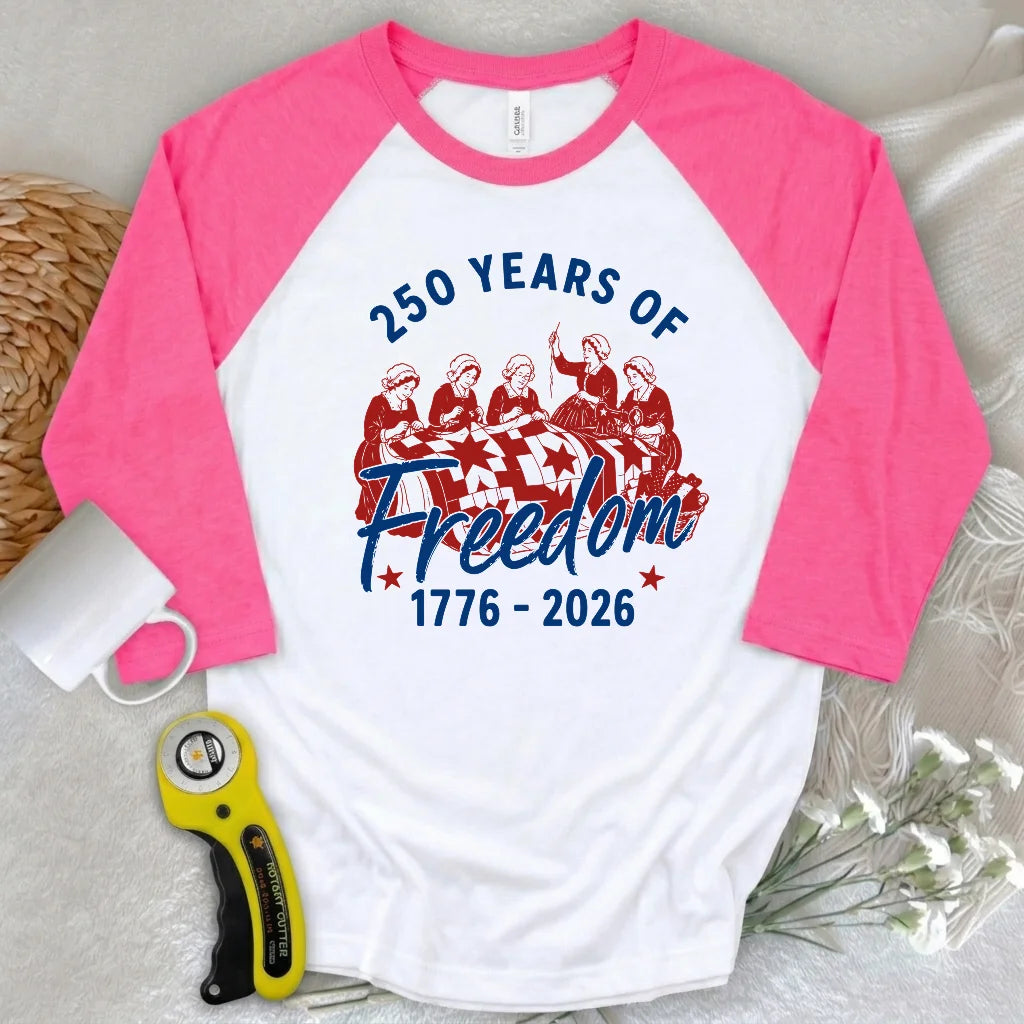 Freedom Quilting Bee 3/4 Sleeve T-shirt