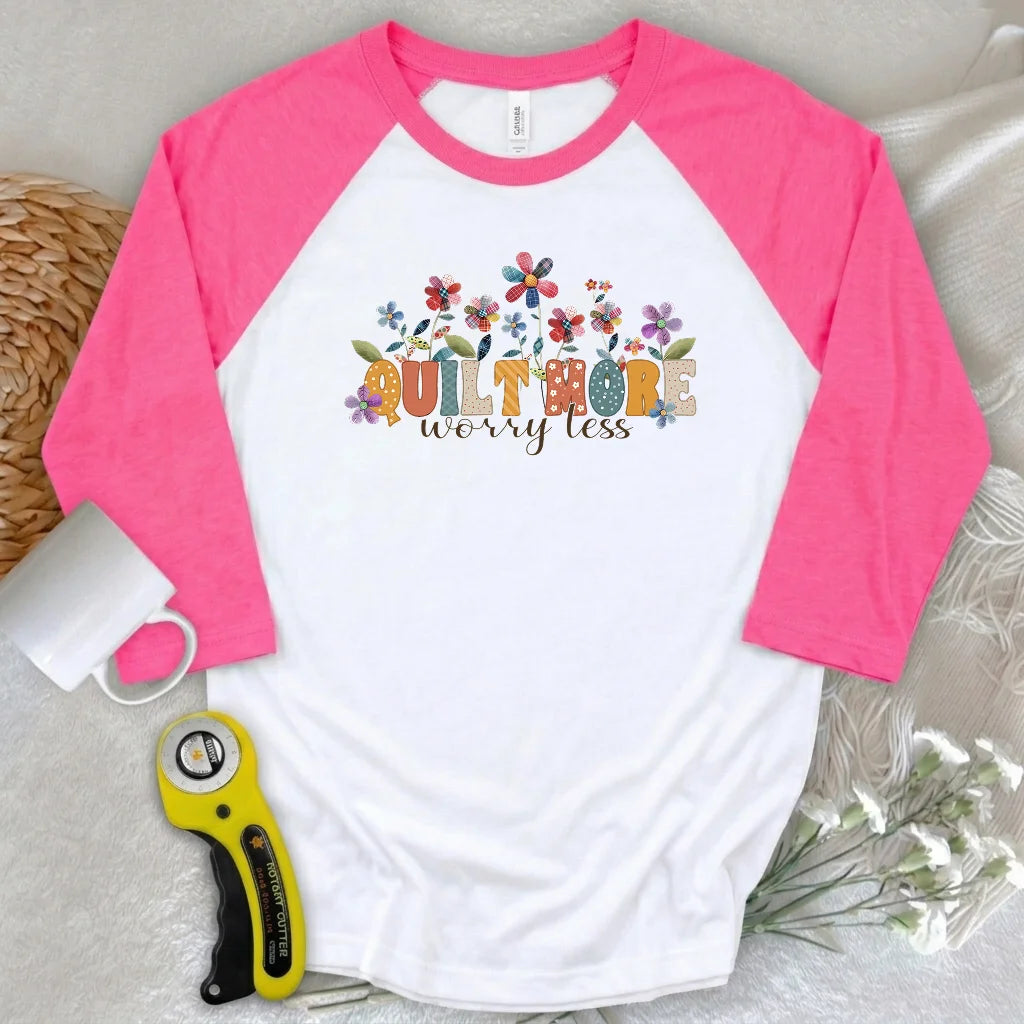 Quilt More 3/4 Sleeve T-shirt