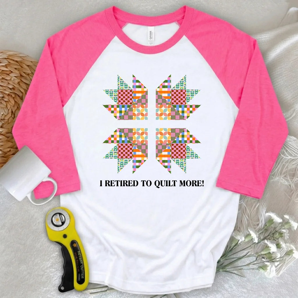 Sew Full-Time 3/4 Sleeve T-shirt