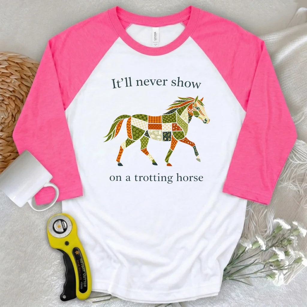 Trotting Horse Rule 3/4 Sleeve T-shirt