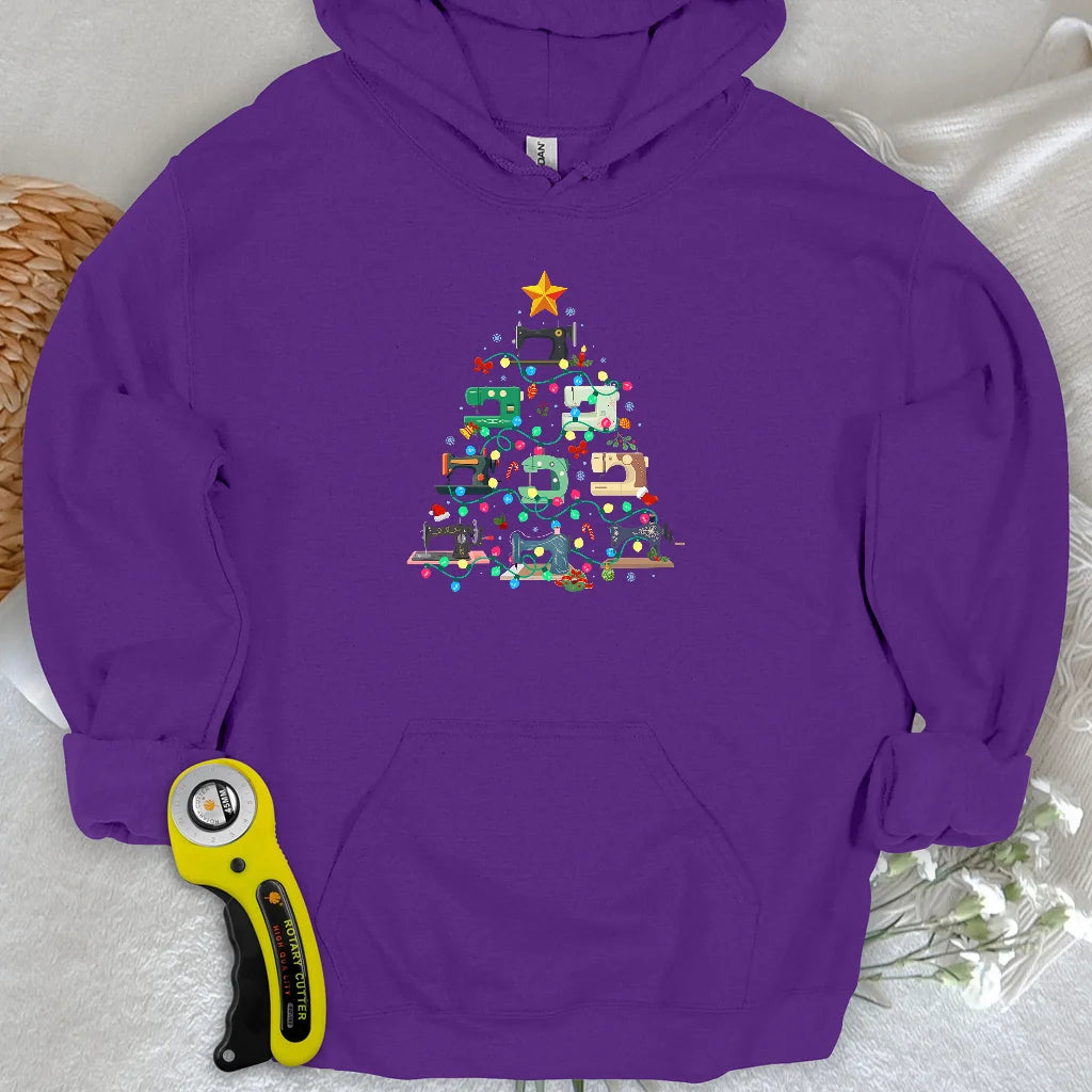 Sewing Christmas Tree Hoodie