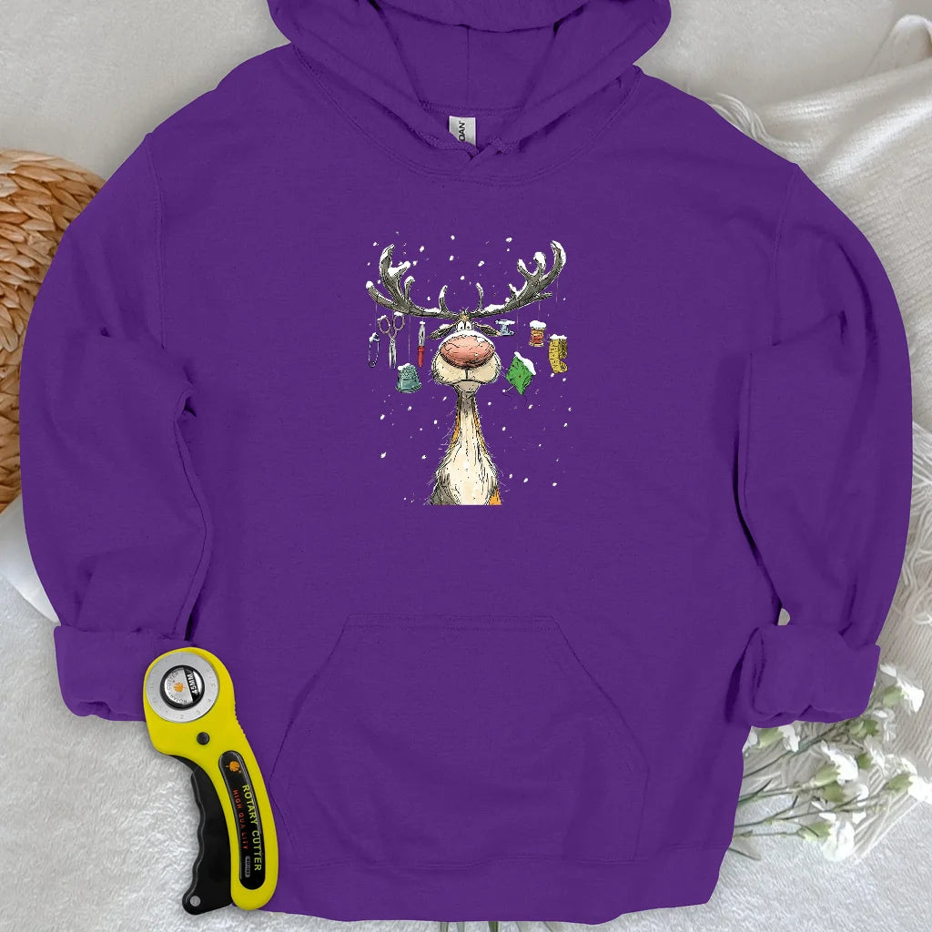The Reindeer Quilter Hoodie