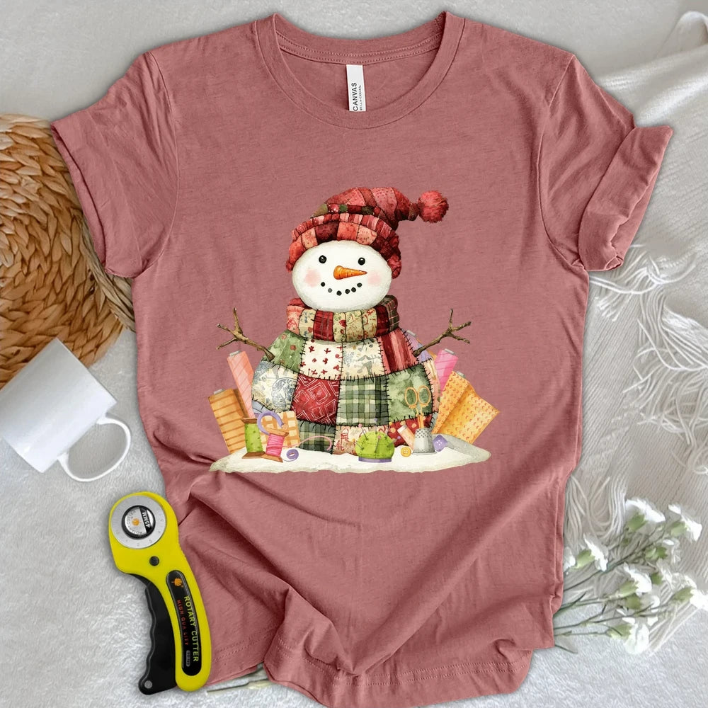 Quilting Snowman T-shirt