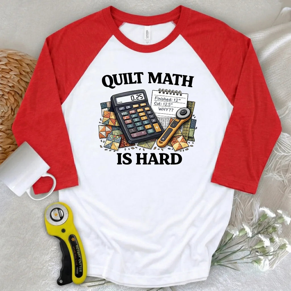 Quilt Math Survivor 3/4 Sleeve T-shirt