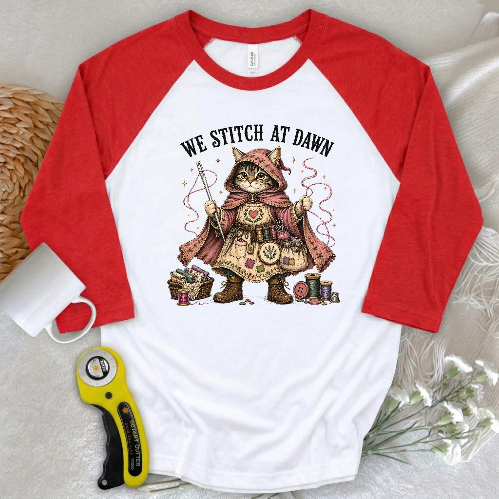 We Stitch At Dawn 3/4 Sleeve T-shirt