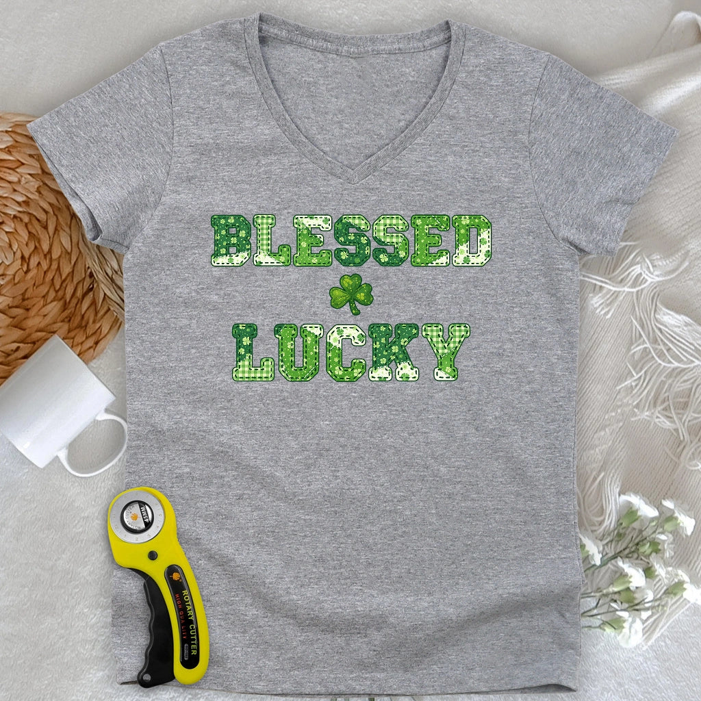 Haut Ă encolure en V Blessed Lucky Lady