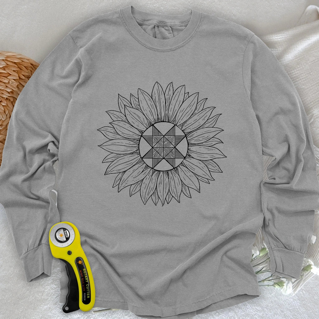 Block Sunflower Long Sleeve T-shirt