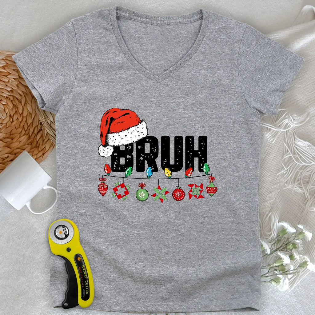 Bruh Lady V-neck