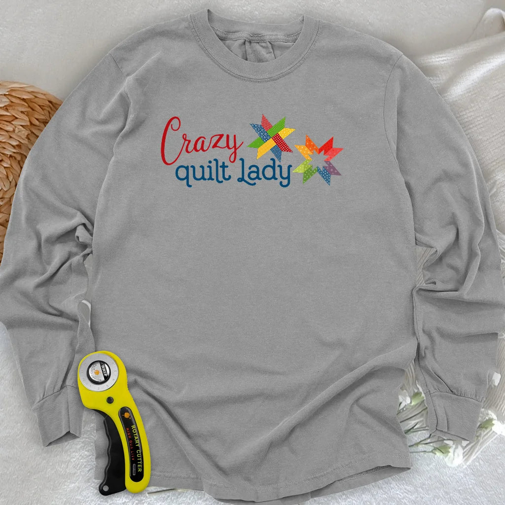 T-shirt à manches longues « Crazy Quilt Lady »