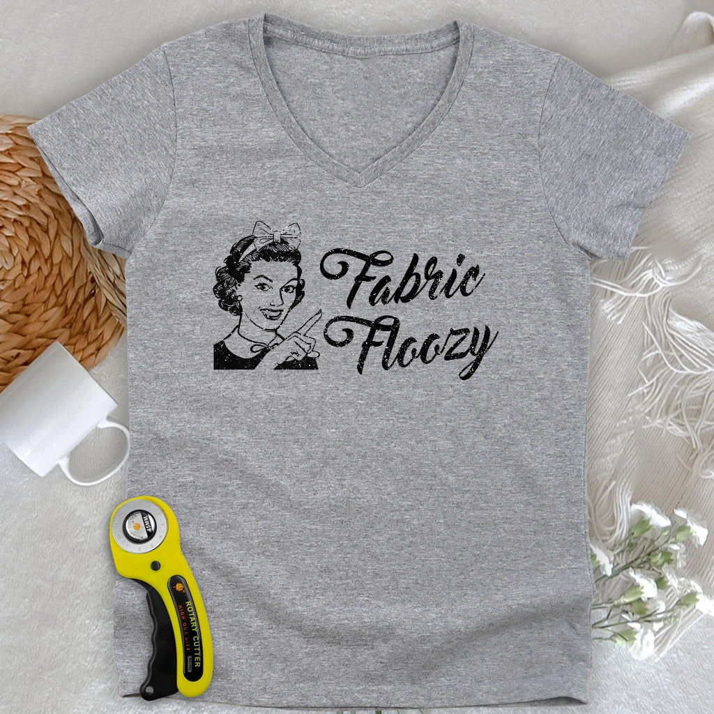 Fabric Floozy Lady V-neck