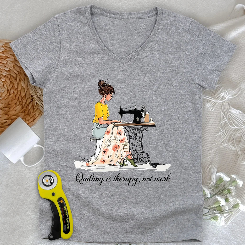 Floral Symphony Lady V-neck