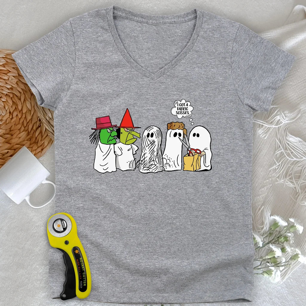 Got a Fabric Scissor Lady V-neck