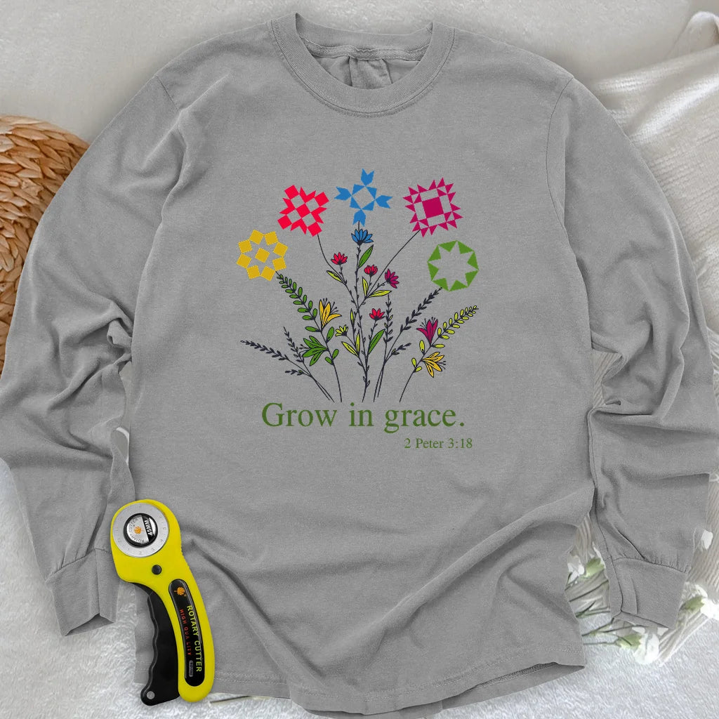 T-shirt à manches longues « Croissez dans la grâce »