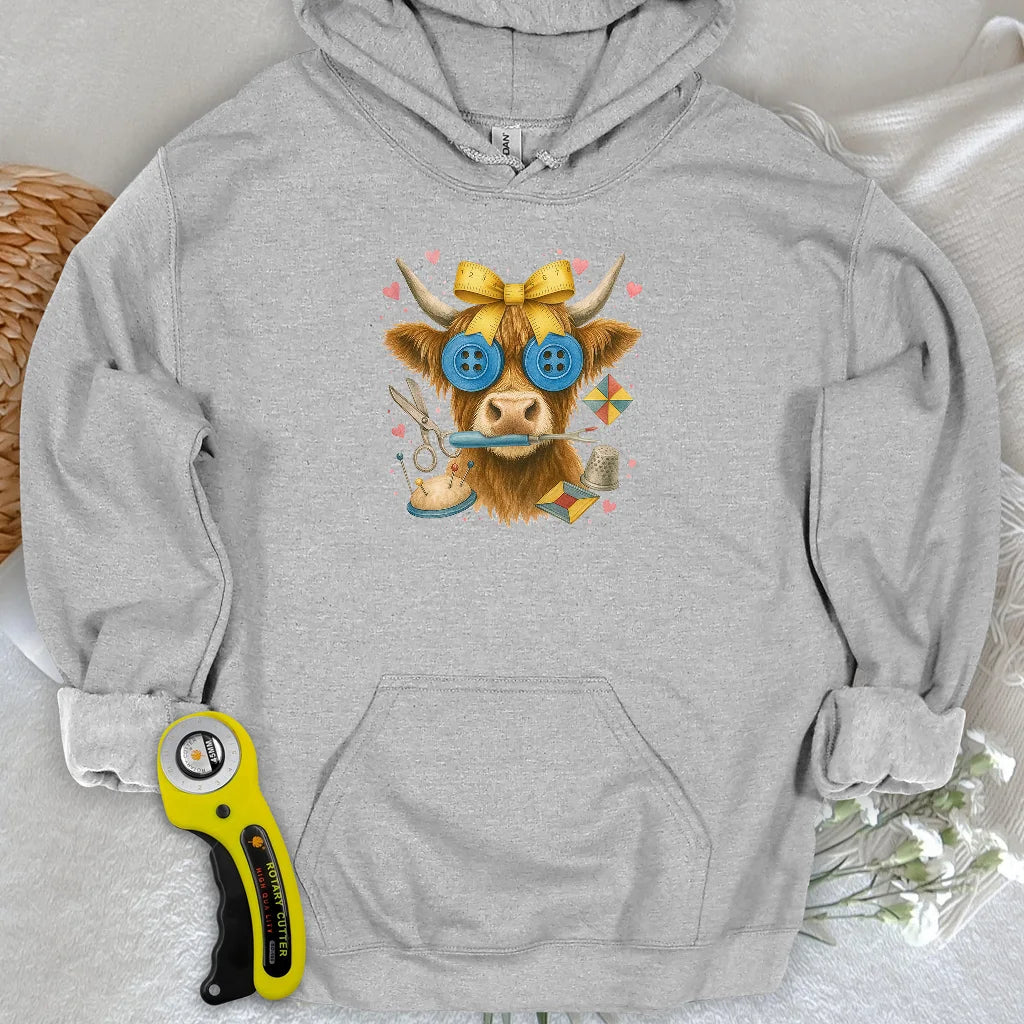 Sweat à capuche Vache Écossaise