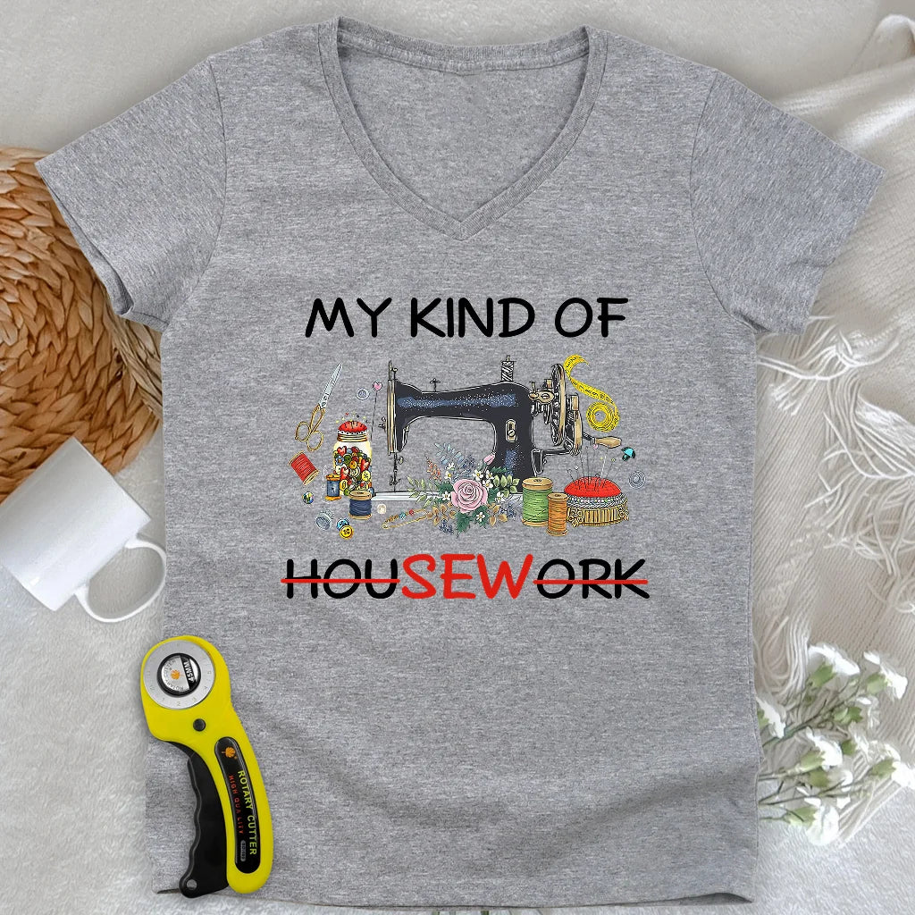 Housework Lady V-neck
