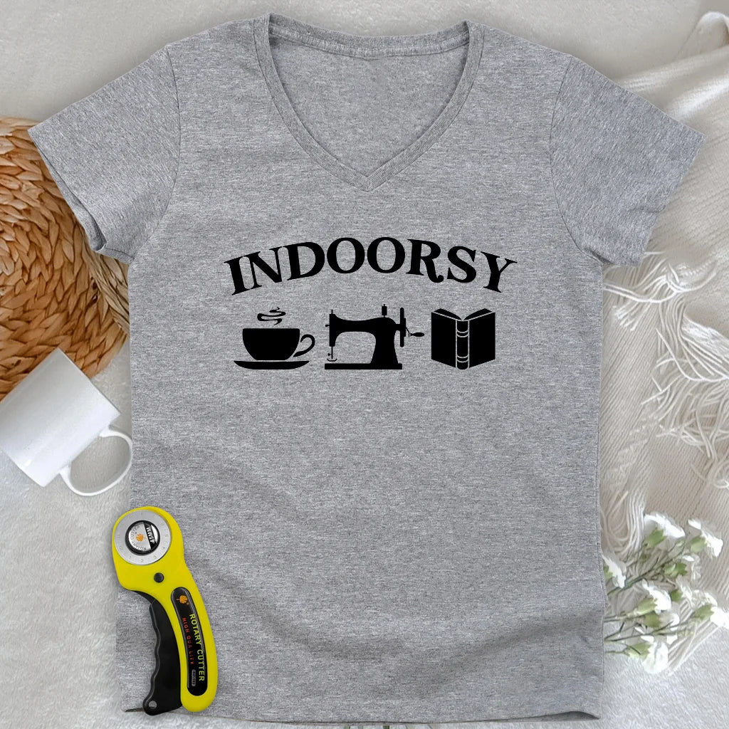 Indoorsy Lady V-neck