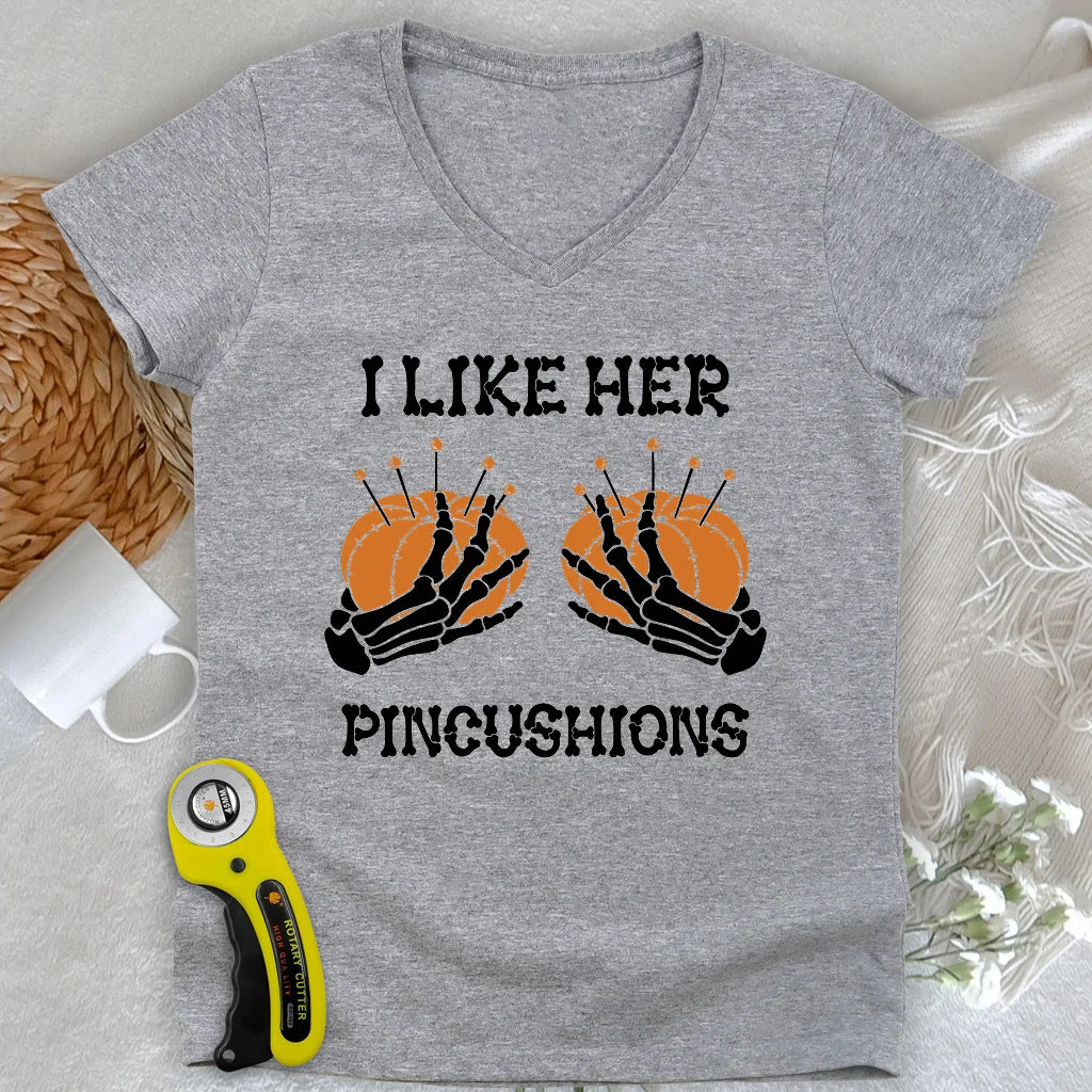 Like Her Pincushions Lady V-neck