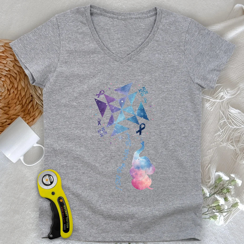 Pinwheel Lady V-neck
