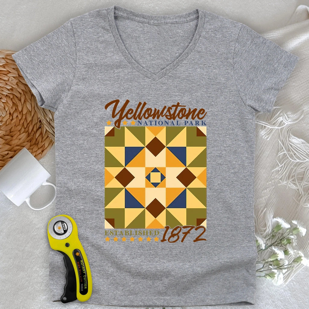 Quilt Block Park V-neck