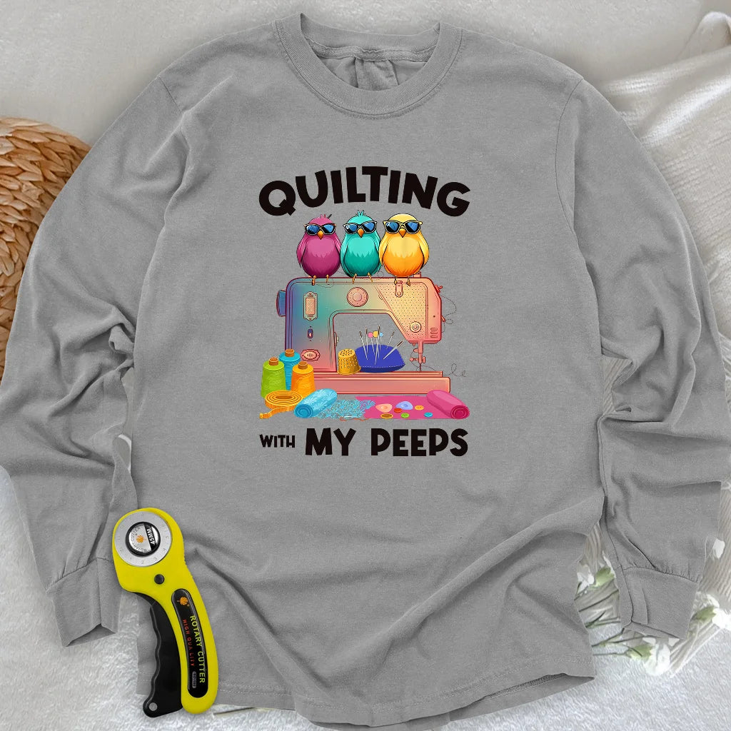 Maglietta a maniche lunghe Quilting W/ My Peeps
