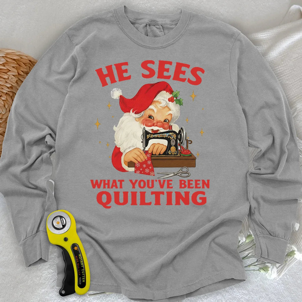 Santa Sees Long Sleeve T-shirt