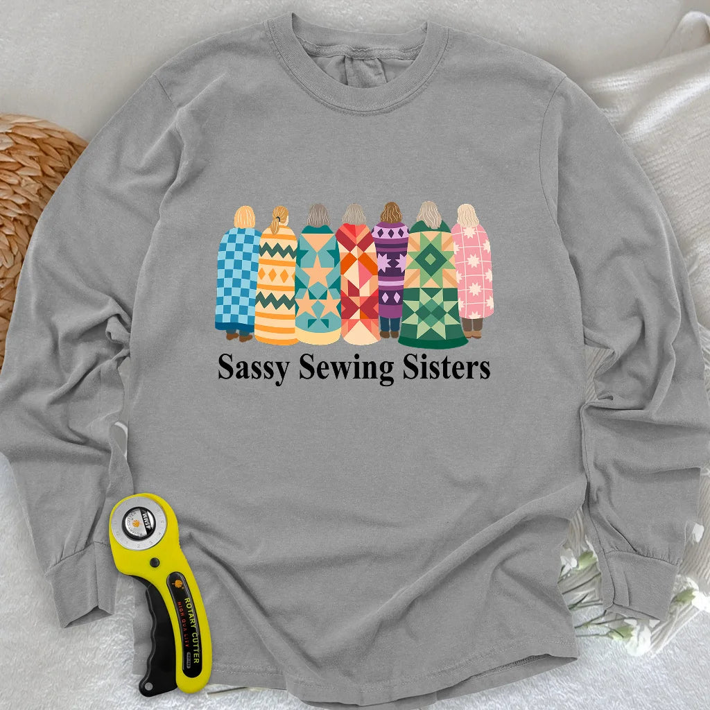 T-shirt Ă manches longues Sassy Sewing Sisters