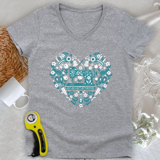 Sewing Folkart Lady V-neck