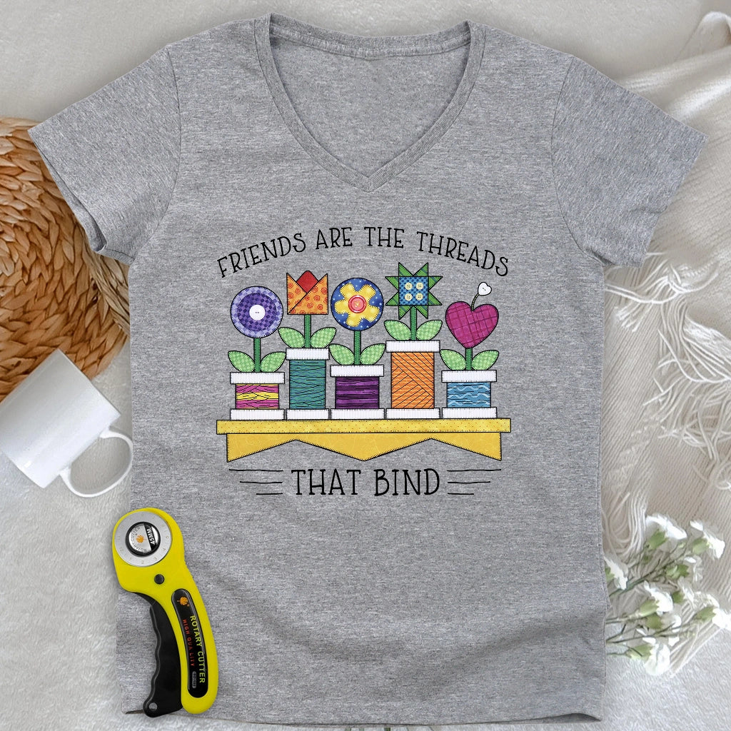 Spool Flowers Lady V-neck