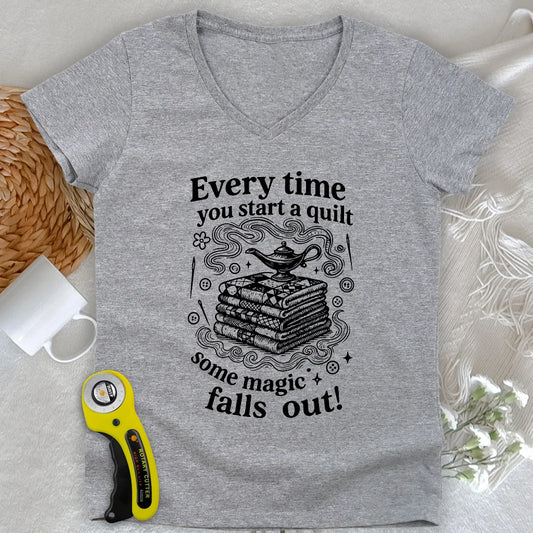 The Quilter’s Genie Lady V-neck