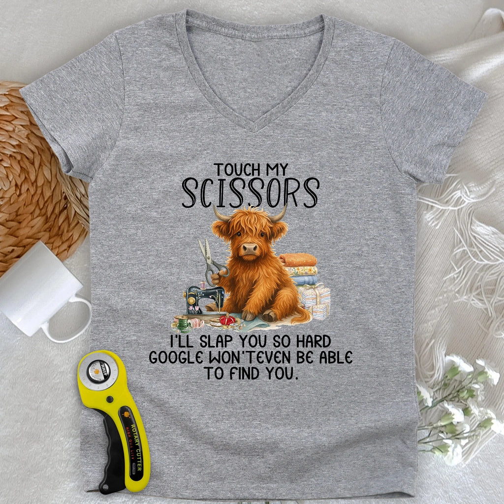Touch and Slap Lady V-neck