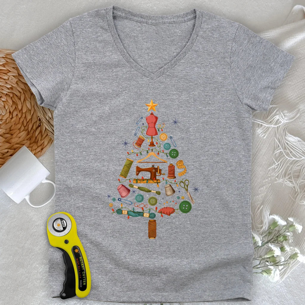Tree of Threads Lady V-neck
