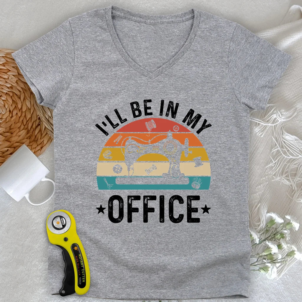 Vintage Office Lady V-neck