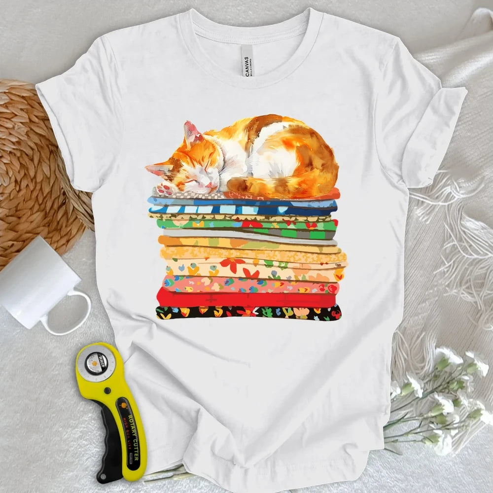 Cat and Fabric T-shirt