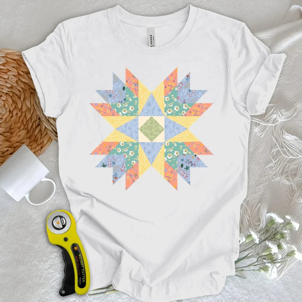 Floral Star Quilt T-shirt