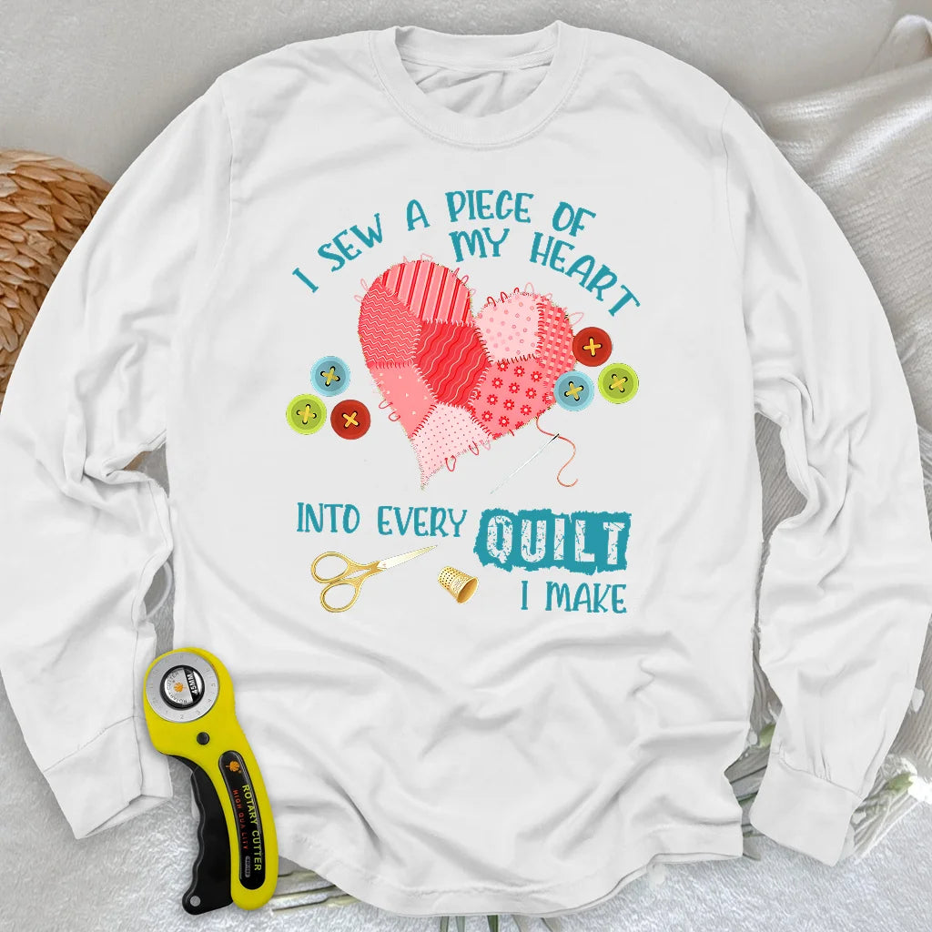 T-shirt à manches longues Heartstitched Quilt Love