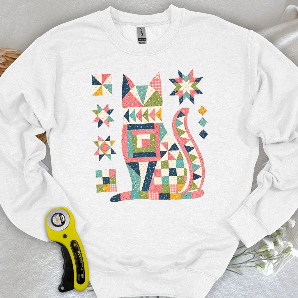 Patchwork Cat Sweatshirt